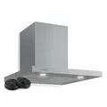 Klarstein Limelight Dunstabzugshaube - Edelstahl Wandhaube, Abzugshaube mit 3 Leistungsstufen, 600 m³/h, Digitalanzeige, LED-Beleuchtung, 64 dB, 60 cm Breite, silber