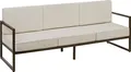 tectake® Garten-Loungesofa Comosa, 3-Sitzer, XXL-Polsterung