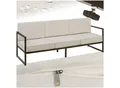 tectake® Garten-Loungesofa, Dicke des Sitzpolsters 14 cm, pulverbeschichtetes Stahlgestell, 210 x 78 x 85 cm