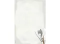 Motivpapier Sigel "Menü Speisen", A4, 90 g/m², Besteck- und Servietten-Motiv, 50 Blatt