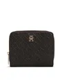 Tommy Hilfiger Geldbörse TH ICON MED ZA W/FLAP MONO, Unisex Geldbeutel, Portemonnaie mit TH-Schmucklogo