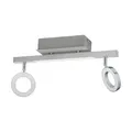 EGLO LED Deckenlampe Cardillo, 2 flammige Deckenleuchte, Deckenstrahler aus Alu, Metall und Kunststoff, Wohnzimmerlampe in Chrom, LED Flurlampe warmweiß