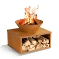 LANDMANN Feuerschale Feuerstelle Stahl Garten Terrasse Lagerfeuer Feuerkorb