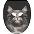 SANILO WC Sitz mit Absenkautomatik Top Fix Cool Cat