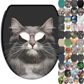 Sanilo WC Sitz mit Absenkautomatik & Schnellverschluss, Toilettendeckel per Knopfdruck abnehmbar, einfache Montage von oben (Cool Cat)