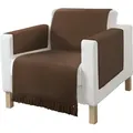 Erwin Müller Sesselschoner Sessel- und Sofaschoner-Set "Catania" 3-teilig, Baumwollmischung Uni braun 75 cm x 200 cm