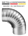 Bogen Feueraluminiert (FAL) 90 Grad | Durchmesser Ø 120 mm | ohne Tür