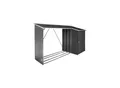 Duramax Metall Kaminholzregal mit Dach und Schuppen / Holzlager / Kaminholzunterstand Maße H. 161 x B. 272 x T. 108 cm