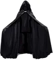 Damen Cape Umhang Mit Kapuze Mittelalter Mantel Lang Halloween kostüm Für Hoc...