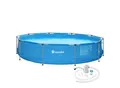 tectake® Swimming Pool, rund, reißfestes PVC-Gewebe, 360 x 76 cm