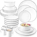 Sänger Kombiservice, Weiß, Keramik, 30-teilig, 27x8.2x27 cm, kratzfest, Essen & Trinken, Geschirr, Geschirr-Sets, Kombiservice