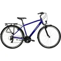 Kross Trekkingrad Trans 1.0, 21 Gang Shimano TOURNEY TY300 Schaltwerk, Kettenschaltung blau 53 cm