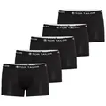 TOM TAILOR Boxershorts TOM TAILOR Herren Hip Pants schwarz uni 5er Pack (5-St) schwarz 9
