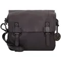 Harbour 2nd Cool Casual Funchal Umhängetasche Leder 28 cm  schwarz