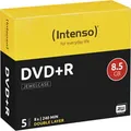 DVD+R DL 8,5 GB, DVD-Rohlinge 8-fach, 5 Stück