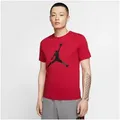 Jordan Trainingsshirt M J JUMPMAN SS CREW relaxte Passform, sportlicher Stil, aus Baumwolle rot M (48/50)