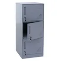 B-Ware Spind MCW-P63, Schließfach 3 Türen, 90x38x45cm Stahl grau