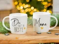 Gilde Tasse/Becher "Mama" Knochenporzellan Weiß Schwarz Gold Spruch