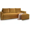 MASSENO Ecksofa mit Schlaffunktion Potaro , gelb , Maße (cm): B: 230 H: 85