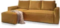 Masseno Ecksofa POTARO mit Schlaffunktion L-Form, Sofa mit Bettkasten, Wohnzimmersofa, Couch, Soffa, Bettsofa, Couchgarnitur- Gelb, POSO 01