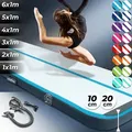 AIRTRACK Matte Tumbling Matte mit Pumpe PVC Tumblingmatte Gymnastikmatte Turnmatte Farbe: Blau Maße: 200*100x20cm - Blau