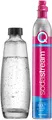 Sodastream Wasser Zu-/Aufbereiter-Zubehör Reservezylinder CQC + 1 Glaskaraffe