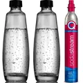 SodaStream CQC Reservezylinder für 60 Liter inkl. 2x 1 Liter DUO Glasflaschen