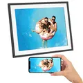 AGFA Photo – Digitaler Fotorahmen 17 Zoll Hohe Auflösung, mit Touchscreen, WLAN, 32-GB-Speicher, sofortigem Teilen von Fotos und Videos – Modell Realiview – Schwarz