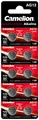 Camelion 12051012 - Alkaline Knopfzellen-Batterie ohne Quecksilber AG12/LR43/LR1142/386 mit 1,5 Volt, 10er Set, Kapazität 108 mAh