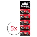 5x Camelion Alkaline Knopfzelle AG12 / LR43 / LR1142 / 386 / 1,5V  10er Blister