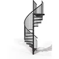 Minka Spindeltreppe Rondo Smart Schwarz 120 cm Raumhöhe bis 305 cm