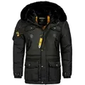 Geographical Norway Parka warme Herren Winter Jacke Parka Outdoor Steppjacke Anorak Wintermantel schwarz S