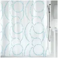 spirella Duschvorhang CLAIRE Breite 180 cm, Anti-Schimmel Textil-Duschvorhang, Polyester, 180x180 cm, waschbar blau|weiß 180 cm x 180 cm