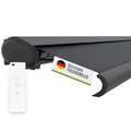 empasa elektrische Vollkassettenmarkise 'Profi' Kassettenmarkise Gelenkarmmarkise Markise Sonnenmarkise Sonnenschutz komplett vormontiert, Farbe:anthrazit, Größe:3 x 2.5 m