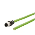 Metz Connect Anschlussleitung M12 Stecker 4-polig D-kodiert LAN-Kabel, M12-D Männlich (Stecker), offenes Ende (500.0 cm) grün