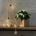 LED Lichterkette JUTTA - 10 Glühbirnen mit je 3 LED - L: 225cm - Batteriebetrieb - transparent - Transparent