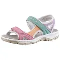 Rieker Riemchensandale Sommerschuh, Sandalette, Outdoorsandale mit Klett bunt 37 EU