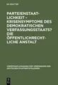 Michael Stollei Parteienstaatlichkeit - Krisensy (Gebundene Ausgabe) (US IMPORT)