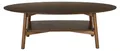 Miliboo - Ovaler Couchtisch in dunklem Holz L120 cm HANAE
