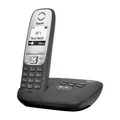 Gigaset A415A, Schnurloses Telefon DECT mit Anrufbeantworter, Freisprechfunktion, Kurzwahltasten, Telefonbuch mit 100 Einträgen, Kontrastreiches Grafik Display und leichter Bedienung, schwarz