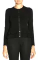 Emporio Armani Strickjacke Damen Cardigan Eleganter Feinstrick mit Volants Doppellagige Volants, Zentrale Knopfleiste