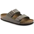 Birkenstock Classic Arizona Birko-Flor, Unisex-Erwachsene Pantoletten, Grau (Stone), 42 EU