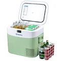 BINGI Kompressor Kühlbox 22 Liter Tragbarer Auto Kühlschrank 12/24V DC und 230V AC Mini Gefrierschrank für Auto, LKW, Camping, Wohnmobil und Zuhause (15℃ bis -18℃)