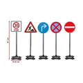 Jamara 5 Verkehrsschilder 81 cm Straßenschilder Set für Fahrzeuge Outdoor Garten