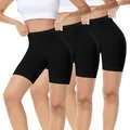 3er Pack Radlerhose Damen Kurz für Kleid Sporthose Damen Kurz Boxershorts Leg...