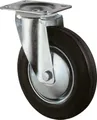 BS Rollen Lenkrolle 125 mm Lg.R Stahlbl verz. Gummirad