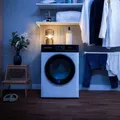 Steel-Waschmaschine mit 7 kg Fassungsvermögen und 1400 U/min, 12 Programmen, , Inverter Plus Motor, Steam Max, Drum Clean, Delay Start und Kinders... - Weiß
