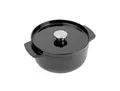 KitchenAid Bräter Cast Iron, Creme, Schwarz, Metall, 3.3 L, rund, hitzebeständige Griffe, Kochen, Töpfe, Bräter