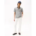 Tommy Hilfiger 1985 REGULAR POLO mit Kontraststreifen und Knopfleiste unifarben, sportlich, regular fit, Baumwollmix, Polokragen grau XXL (54)