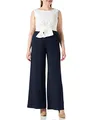 Vera Mont Damen Jumpsuit mit weitem Bein Dunkelblau/Weiß,44